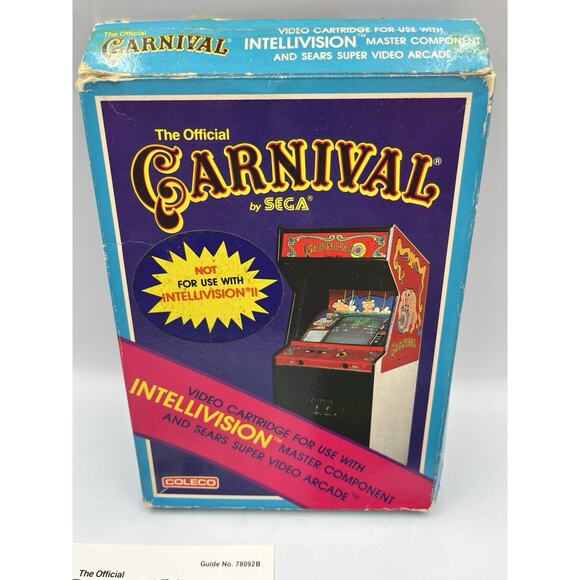 Carnival (Intellivision, 1982) With Manual and Box - FAST Shipping - Picture 4 of 7